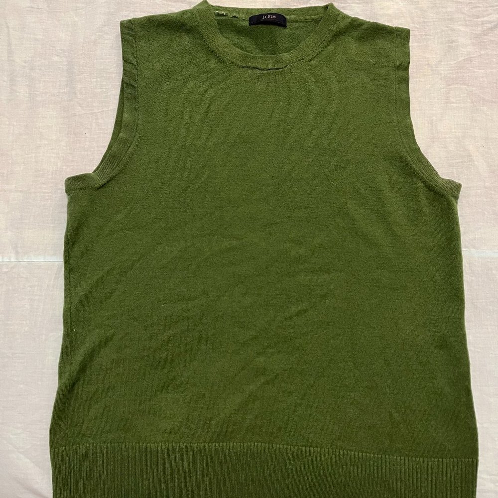 J Crew green knit tank